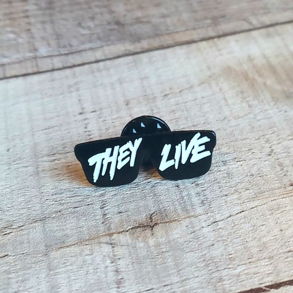 They Live Pin Movie Pin Cult Classic Black Sunglasses